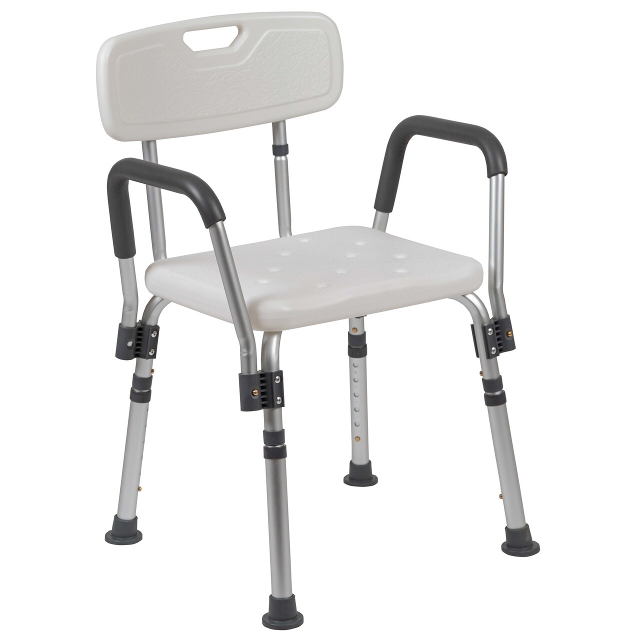 Emma and Oliver 300 Lb. Capacity Quick Release Back & Arm Shower Chair